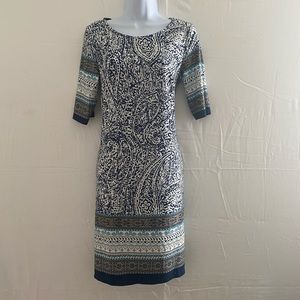 JBS Women’s A Line Midi Patterned Summer Dress Size M